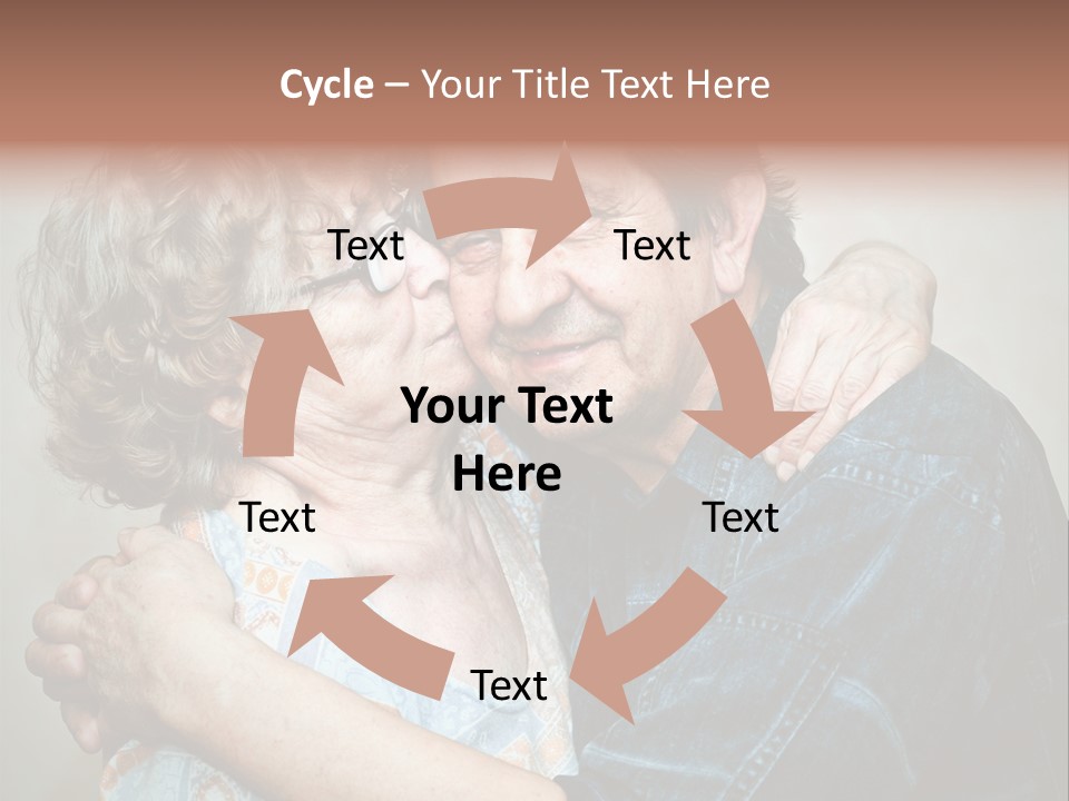 Two Kiss Retirement PowerPoint Template