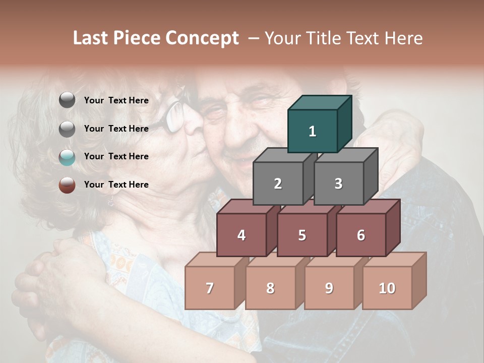 Two Kiss Retirement PowerPoint Template