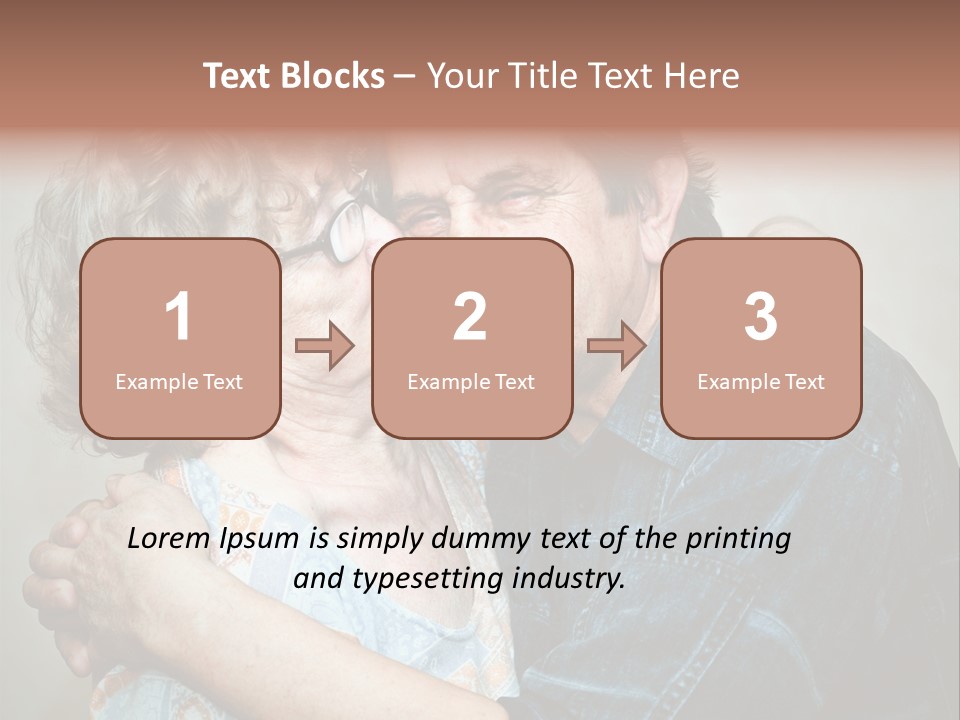Two Kiss Retirement PowerPoint Template