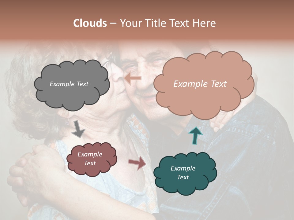 Two Kiss Retirement PowerPoint Template