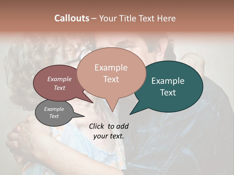 Two Kiss Retirement PowerPoint Template