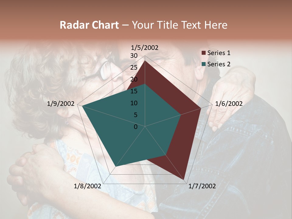 Two Kiss Retirement PowerPoint Template