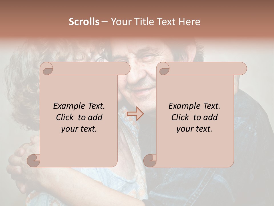 Two Kiss Retirement PowerPoint Template