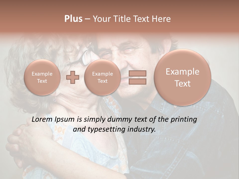 Two Kiss Retirement PowerPoint Template