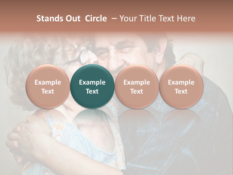 Two Kiss Retirement PowerPoint Template