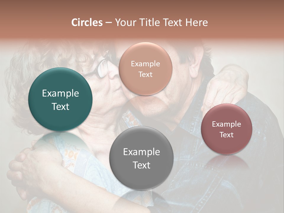 Two Kiss Retirement PowerPoint Template