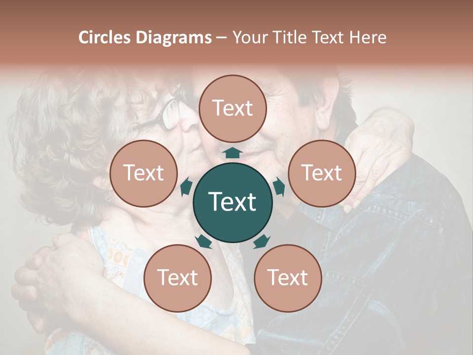 Two Kiss Retirement PowerPoint Template