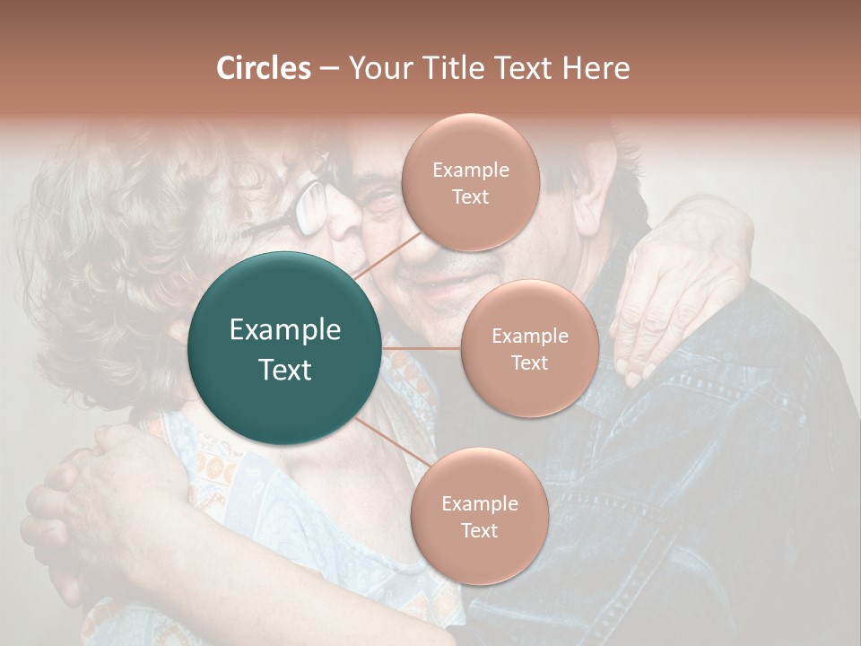 Two Kiss Retirement PowerPoint Template