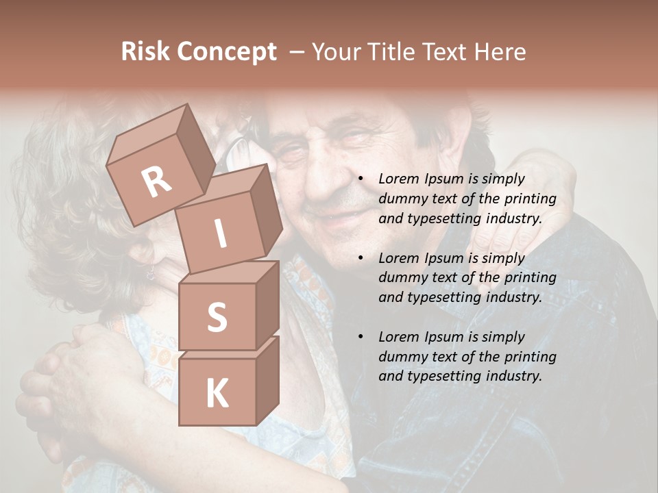 Two Kiss Retirement PowerPoint Template