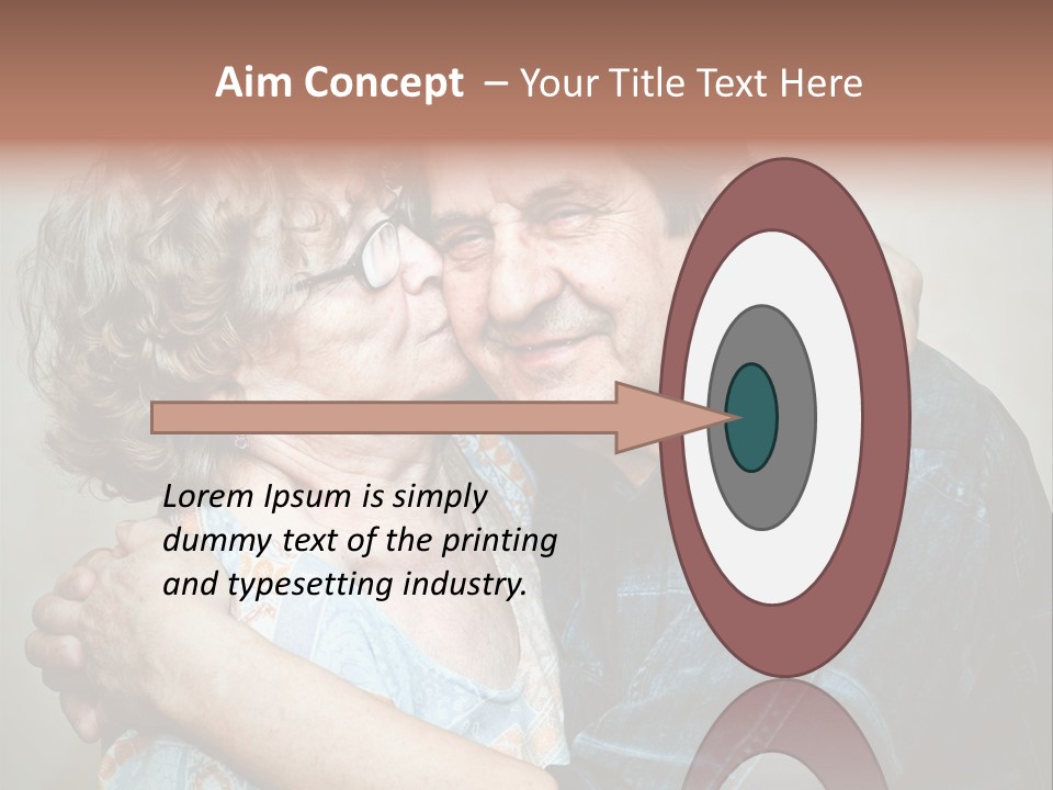 Two Kiss Retirement PowerPoint Template