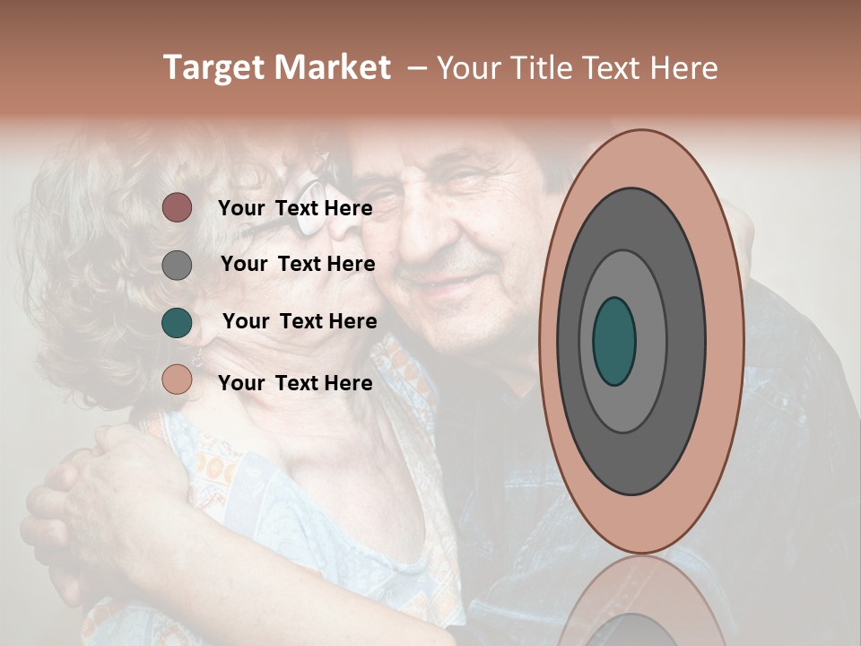 Two Kiss Retirement PowerPoint Template