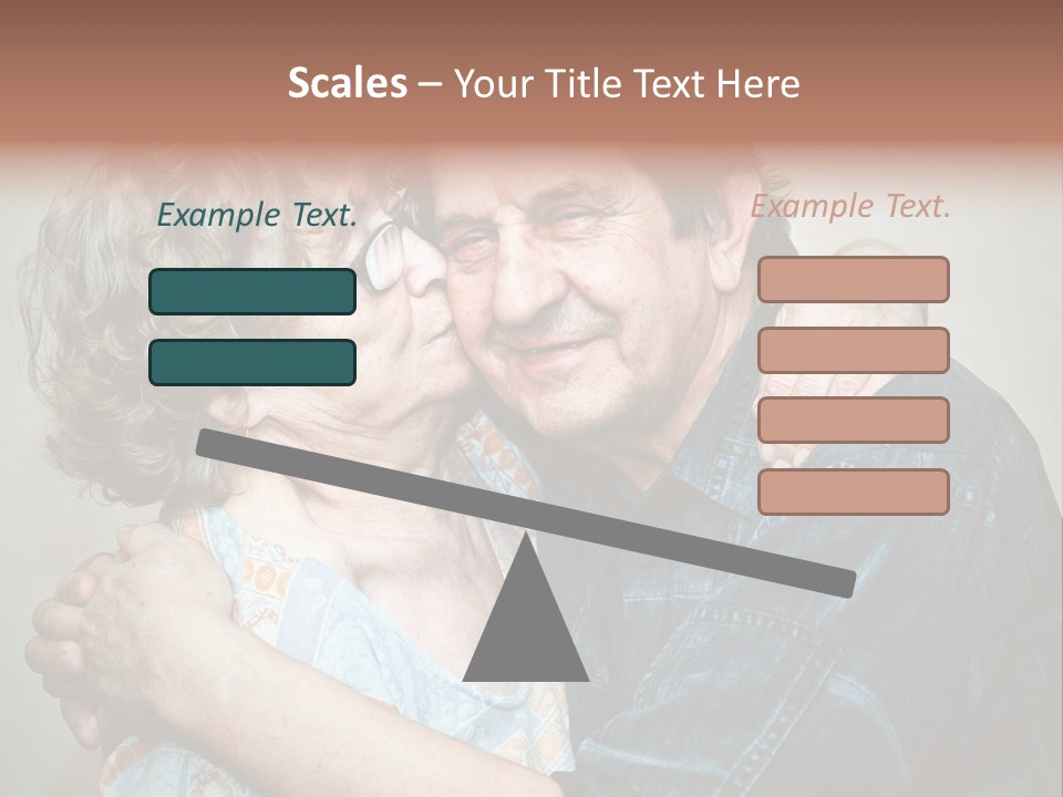 Two Kiss Retirement PowerPoint Template