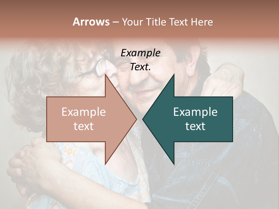 Two Kiss Retirement PowerPoint Template