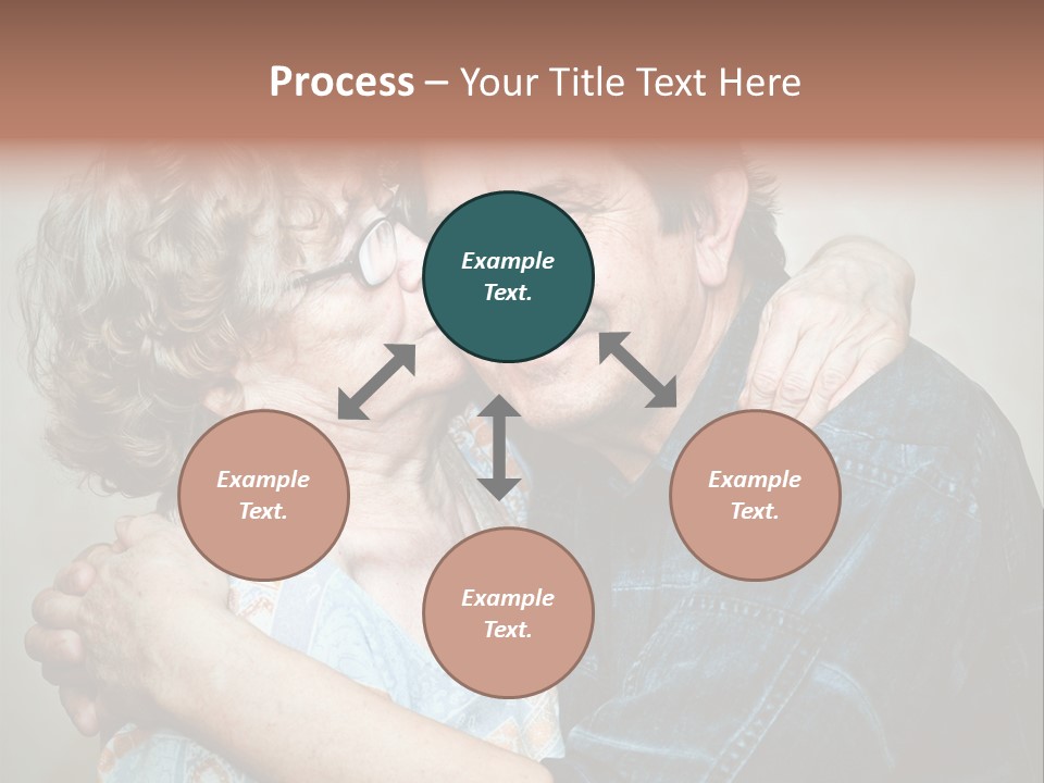 Two Kiss Retirement PowerPoint Template