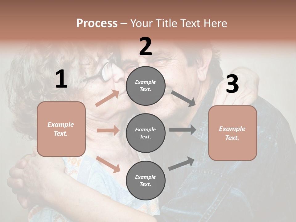 Two Kiss Retirement PowerPoint Template