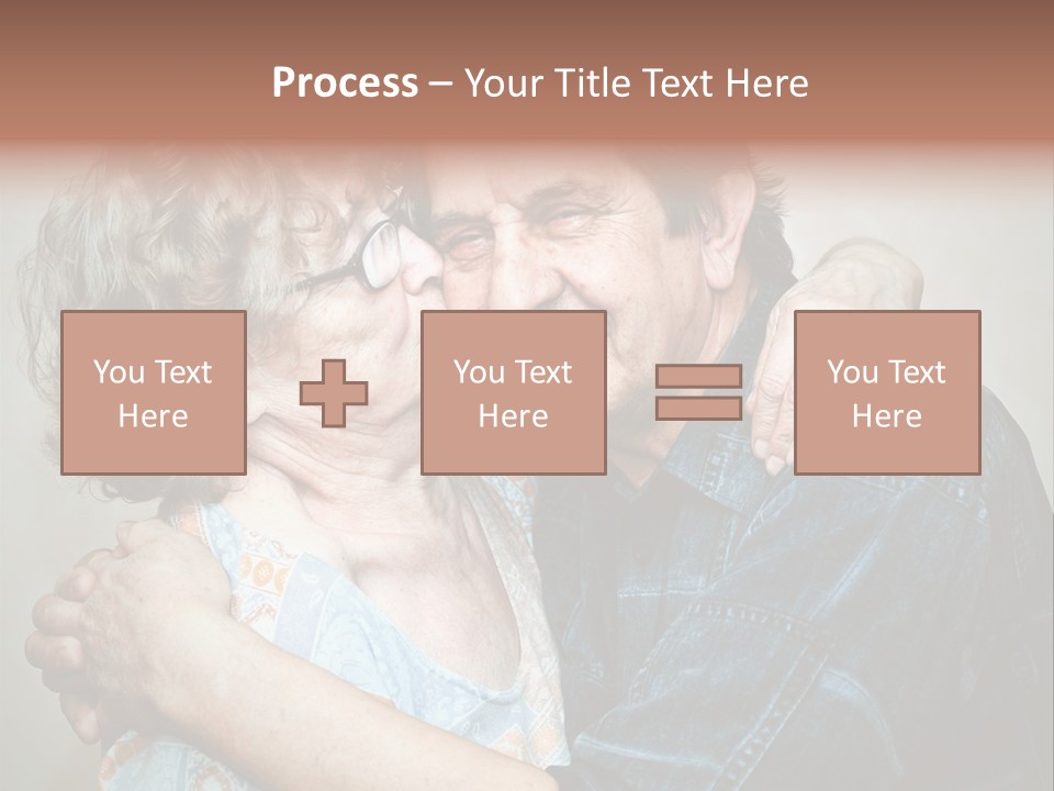 Two Kiss Retirement PowerPoint Template