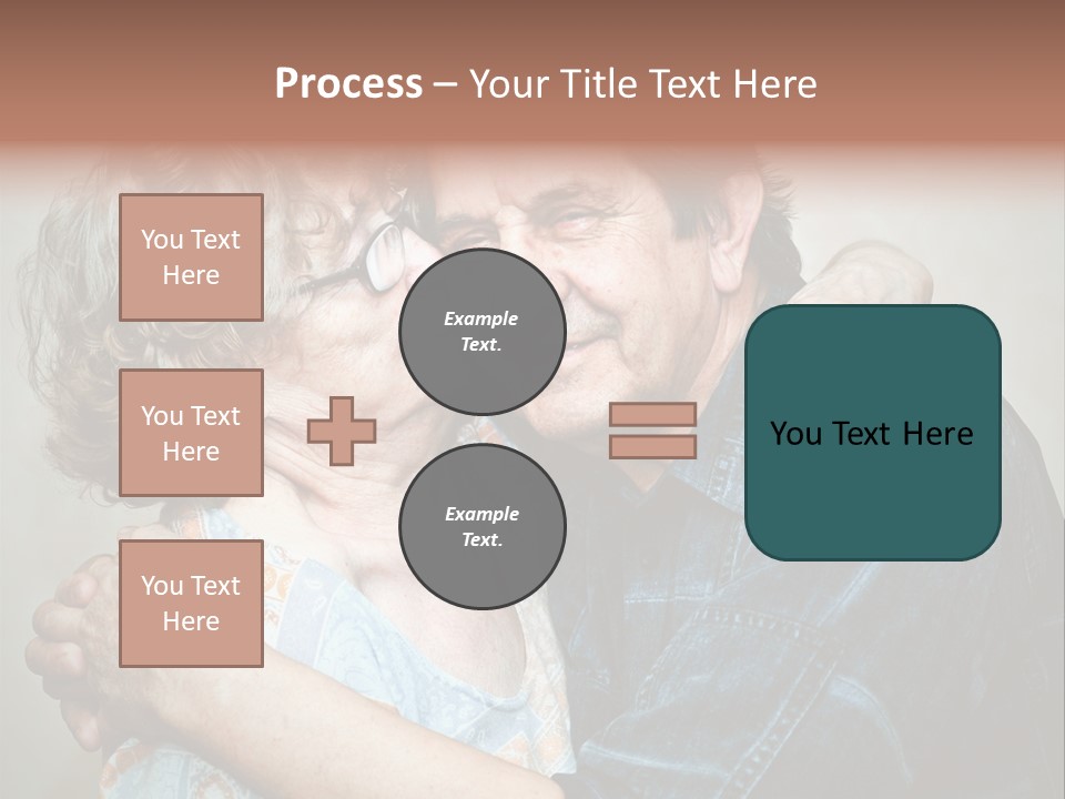 Two Kiss Retirement PowerPoint Template