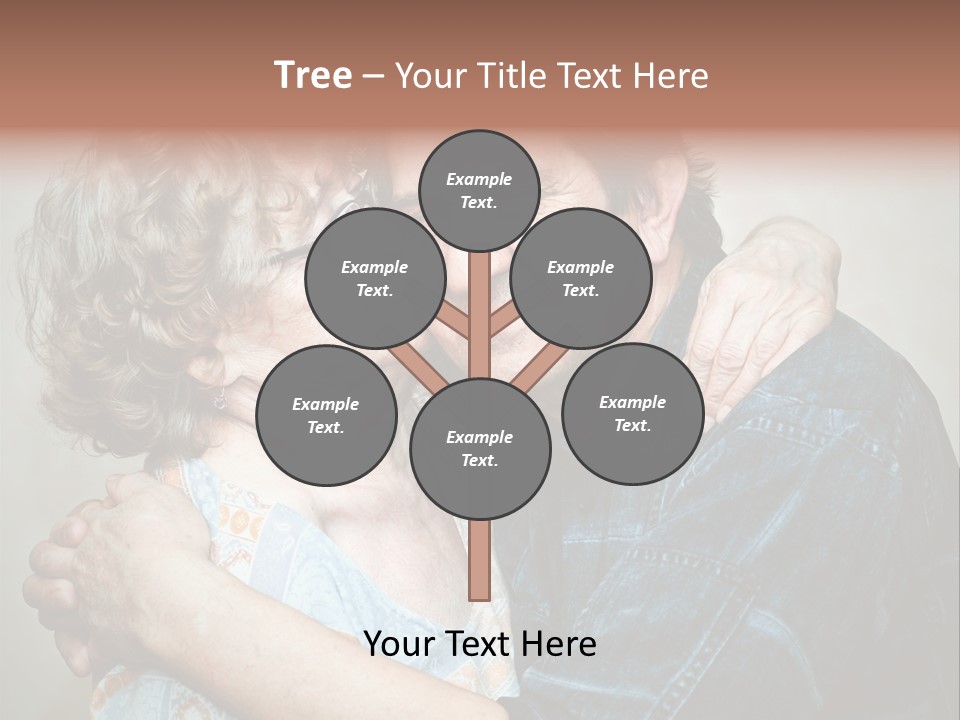 Two Kiss Retirement PowerPoint Template