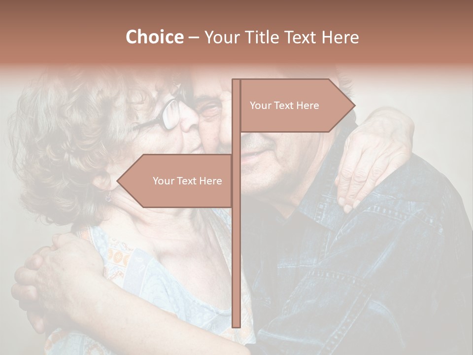 Two Kiss Retirement PowerPoint Template