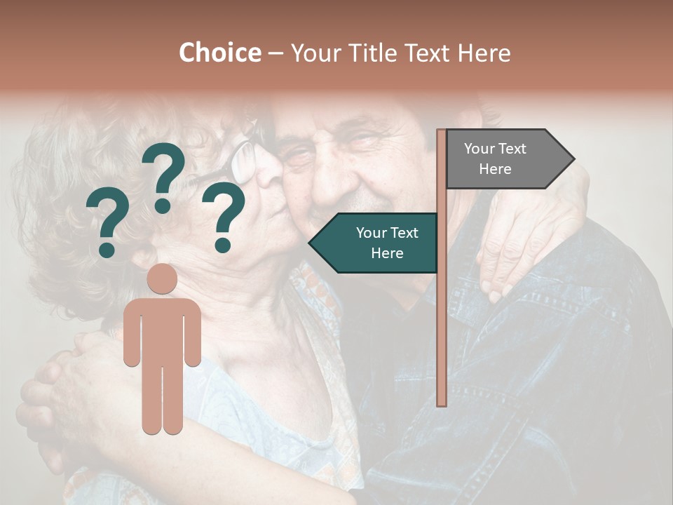Two Kiss Retirement PowerPoint Template