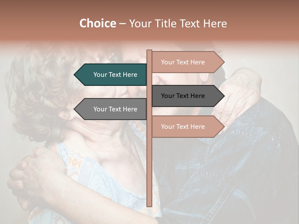 Two Kiss Retirement PowerPoint Template