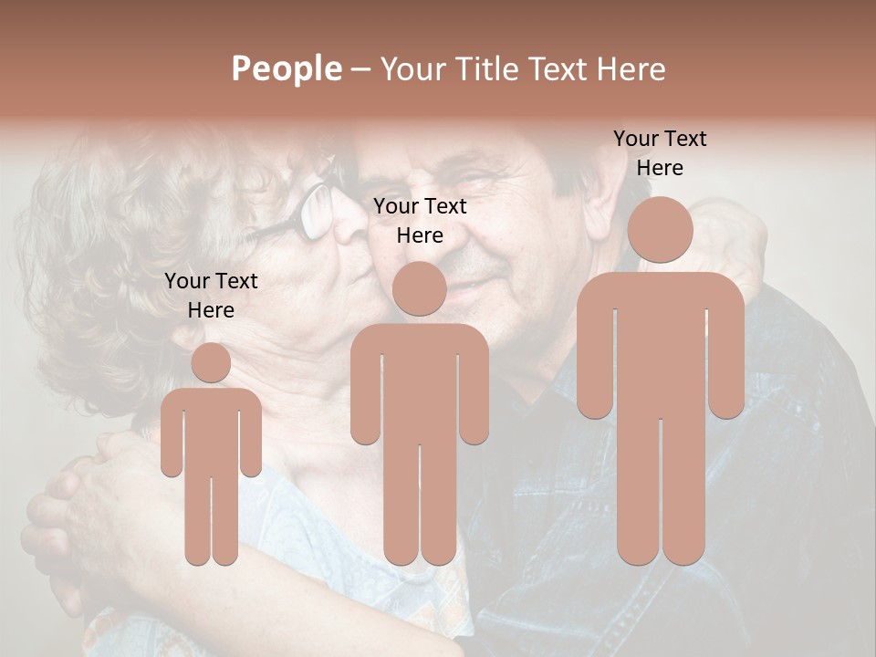 Two Kiss Retirement PowerPoint Template