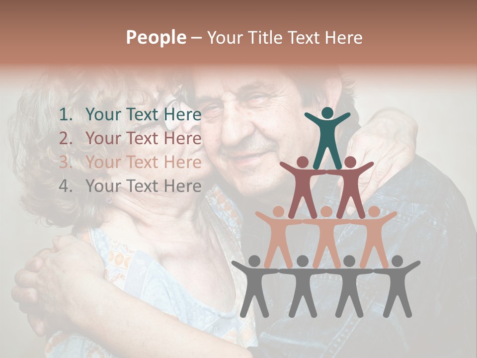 Two Kiss Retirement PowerPoint Template