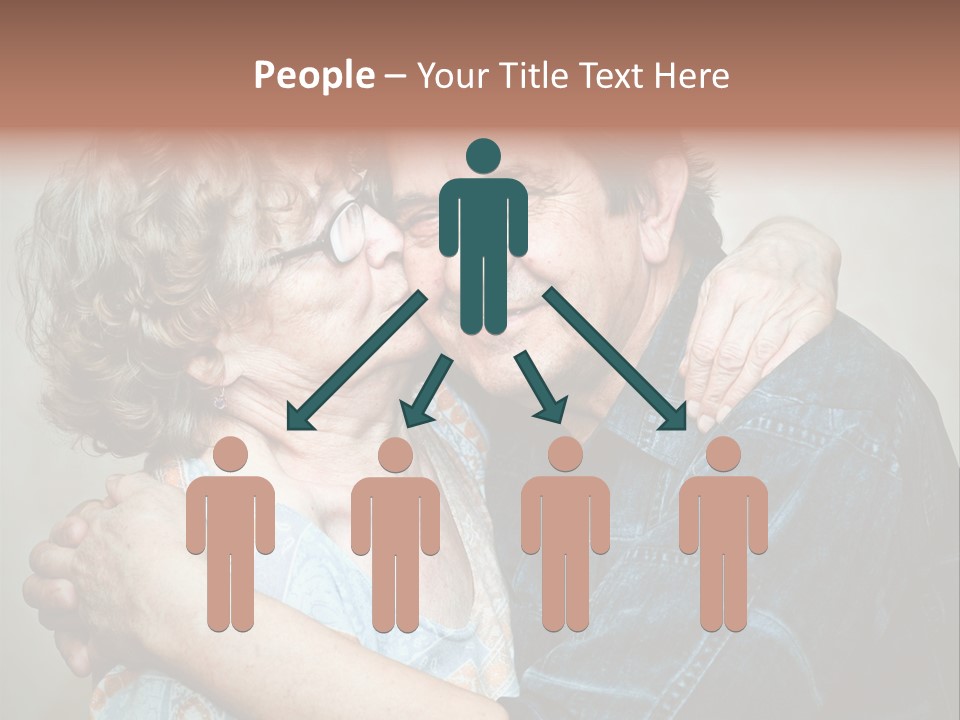 Two Kiss Retirement PowerPoint Template