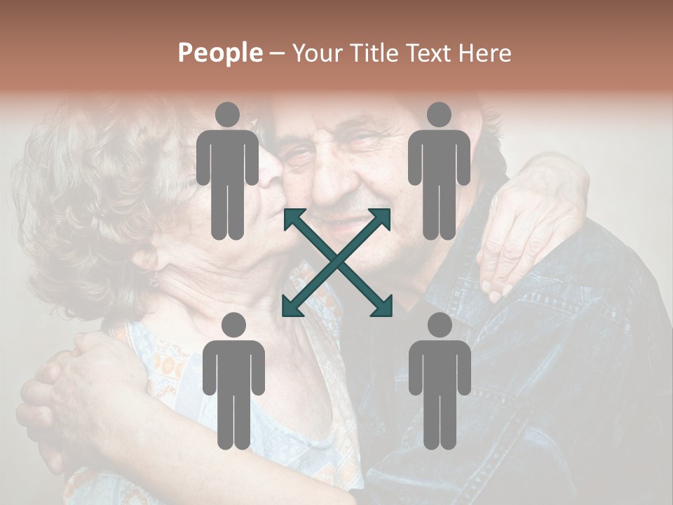 Two Kiss Retirement PowerPoint Template