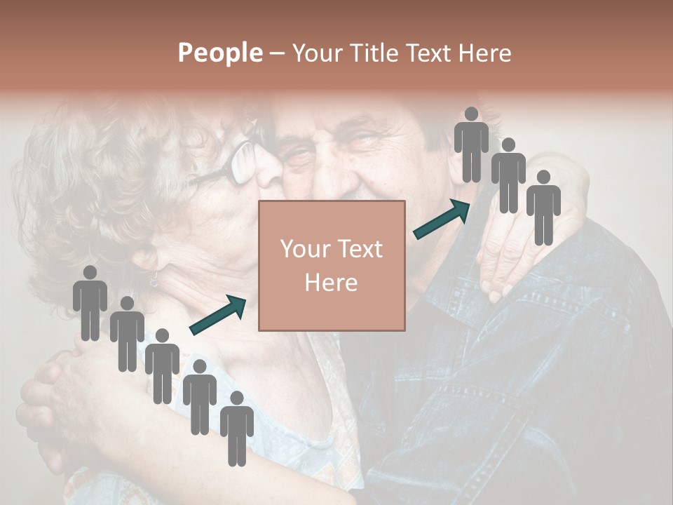 Two Kiss Retirement PowerPoint Template