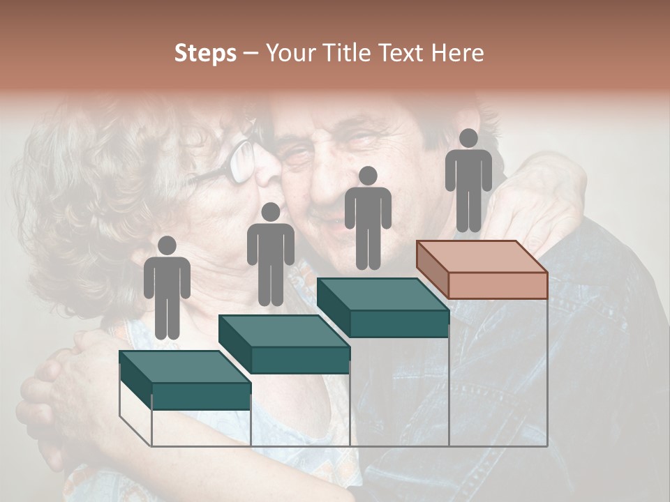 Two Kiss Retirement PowerPoint Template