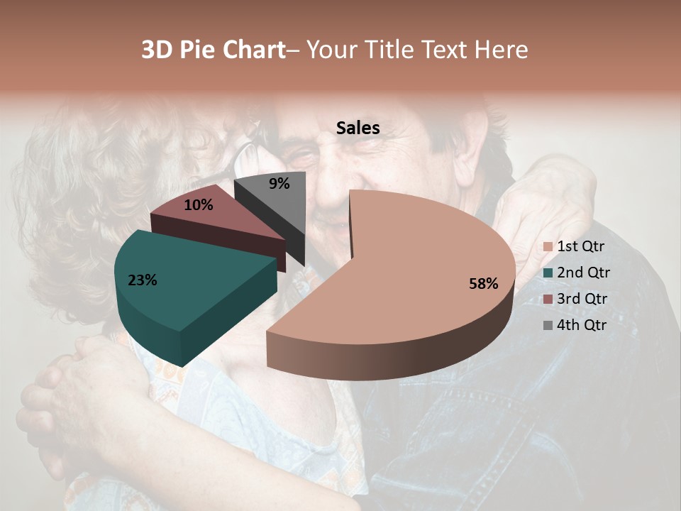 Two Kiss Retirement PowerPoint Template
