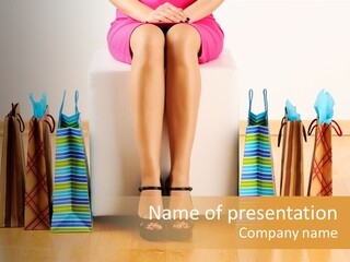 Store Buying Shopaholic PowerPoint Template