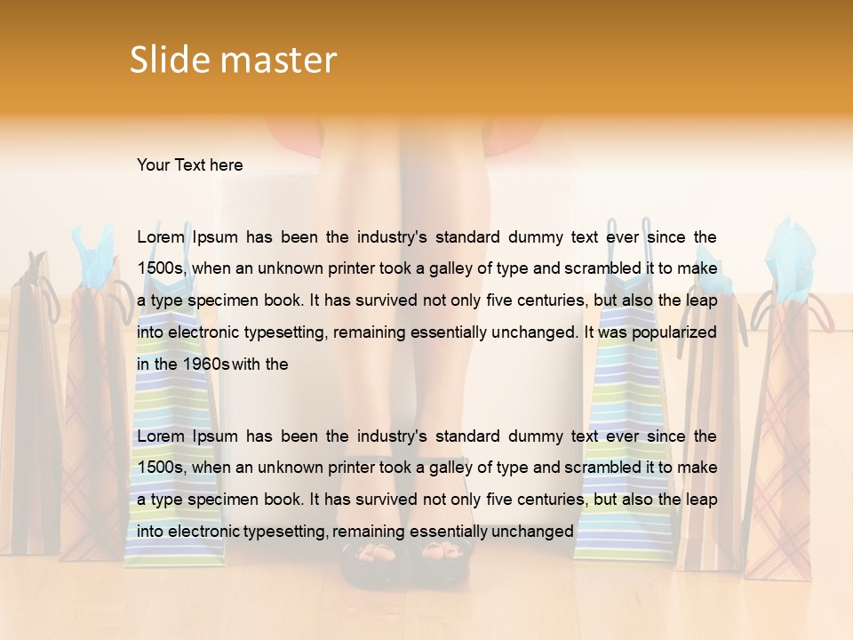 Store Buying Shopaholic PowerPoint Template