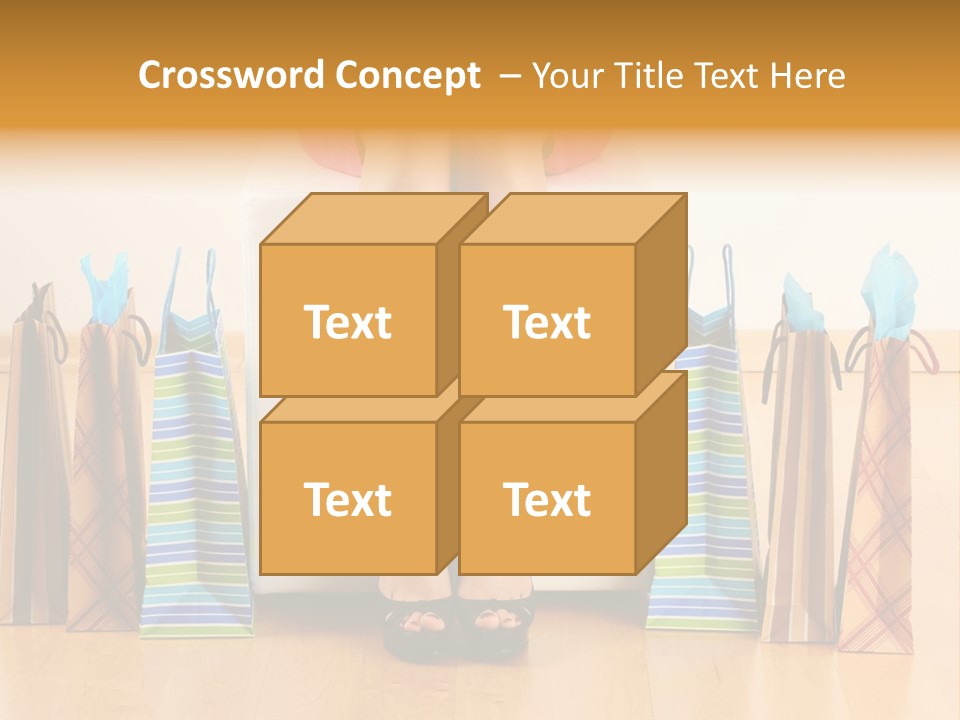 Store Buying Shopaholic PowerPoint Template