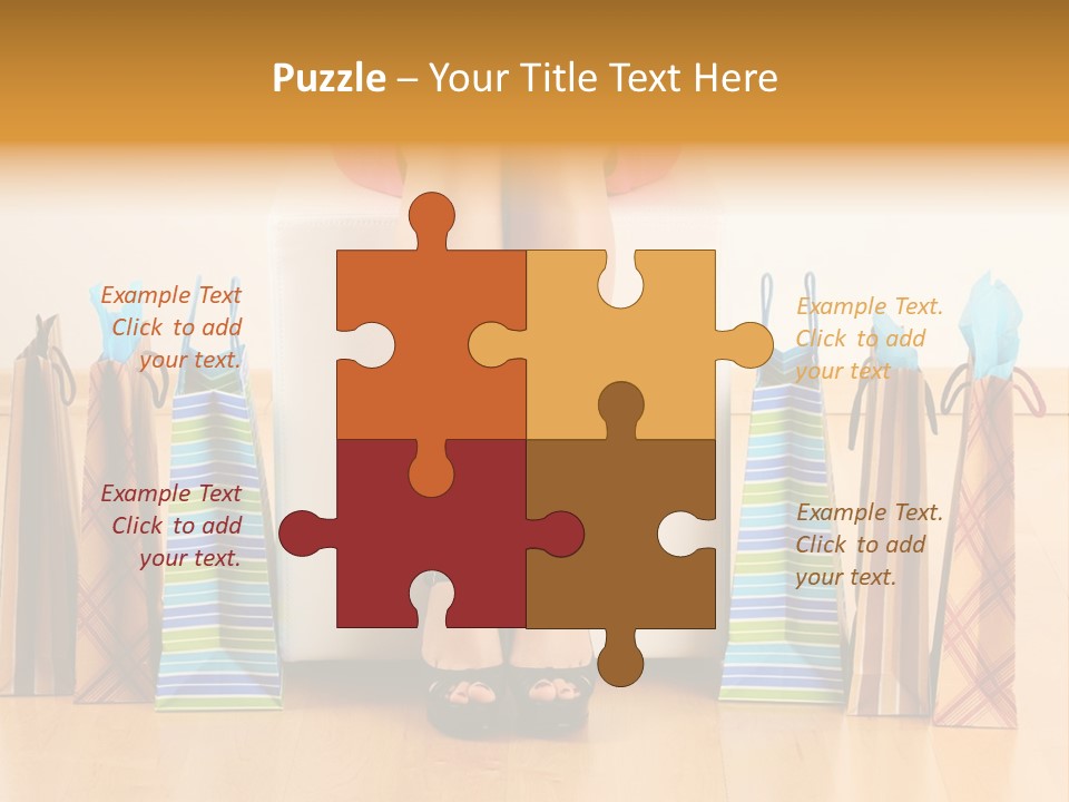 Store Buying Shopaholic PowerPoint Template