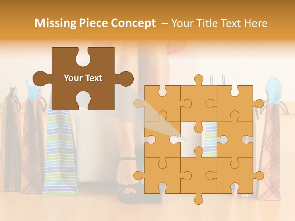 Store Buying Shopaholic PowerPoint Template