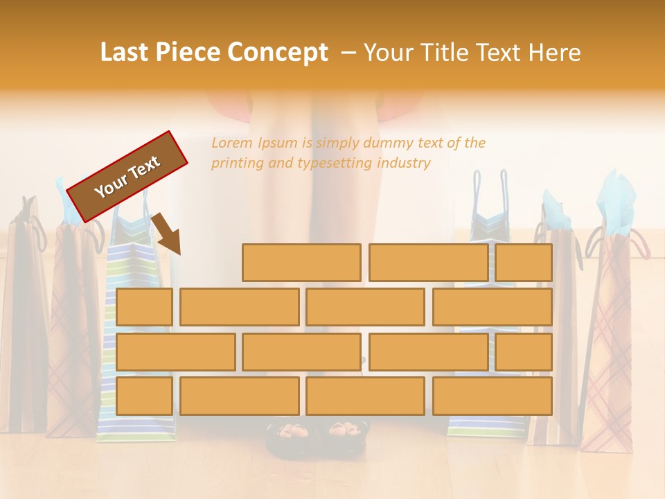 Store Buying Shopaholic PowerPoint Template