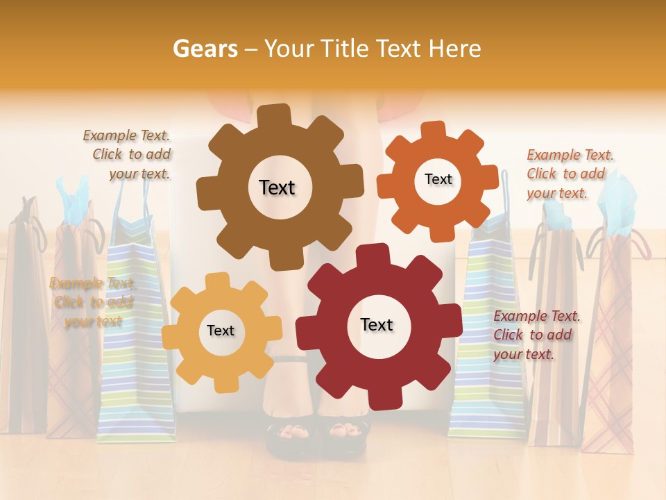 Store Buying Shopaholic PowerPoint Template