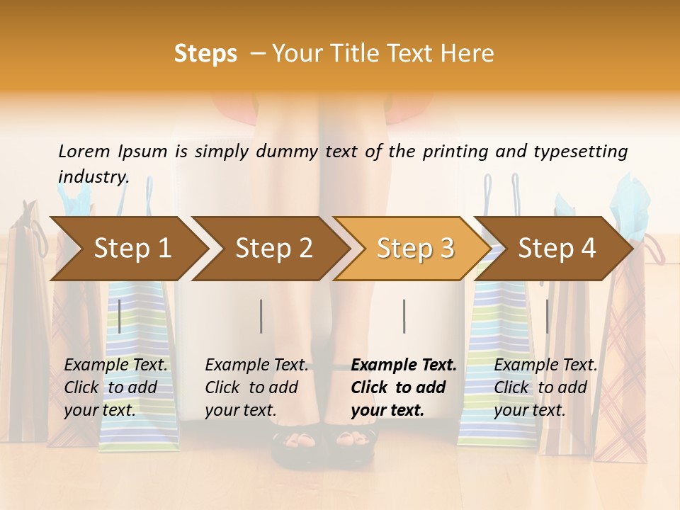 Store Buying Shopaholic PowerPoint Template