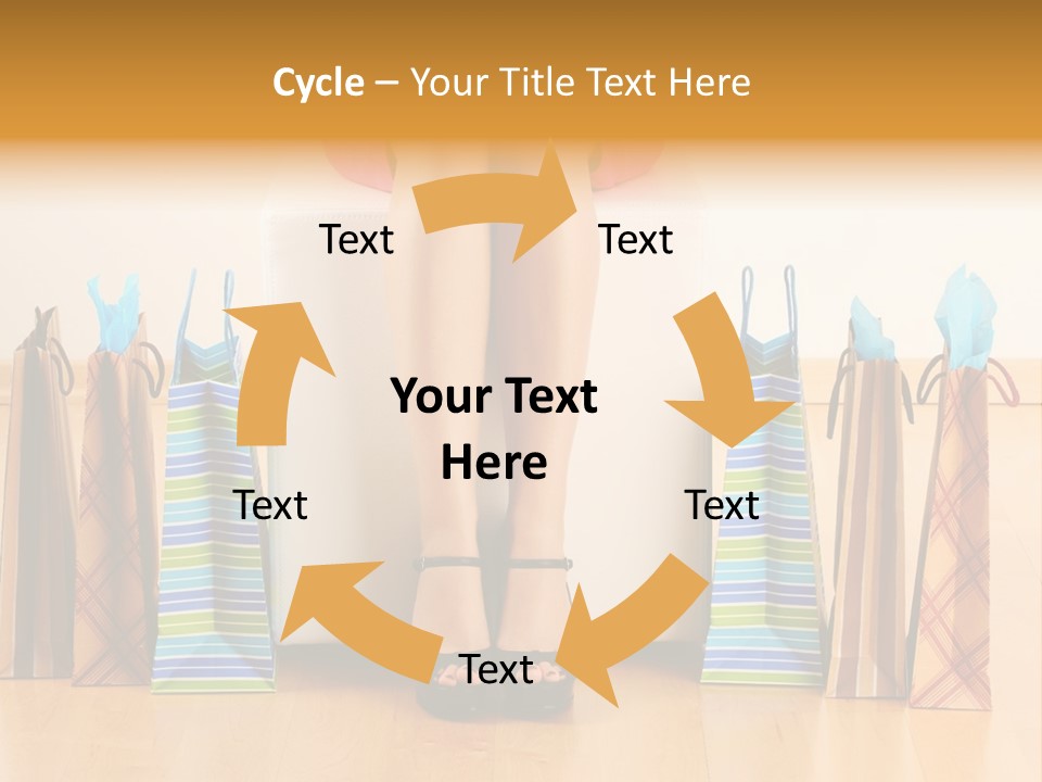 Store Buying Shopaholic PowerPoint Template
