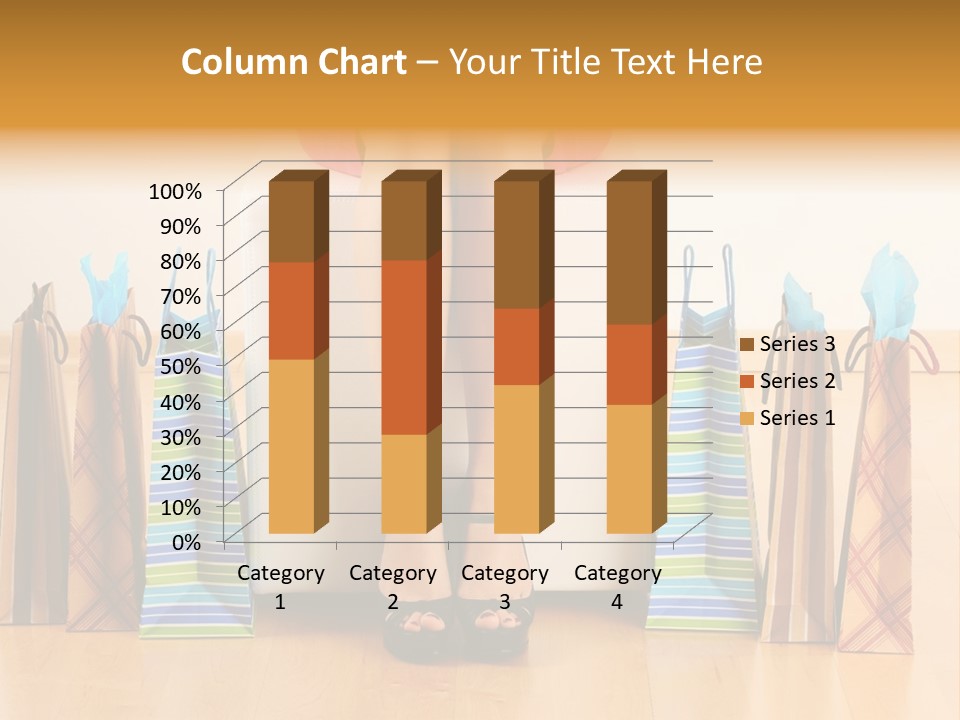 Store Buying Shopaholic PowerPoint Template