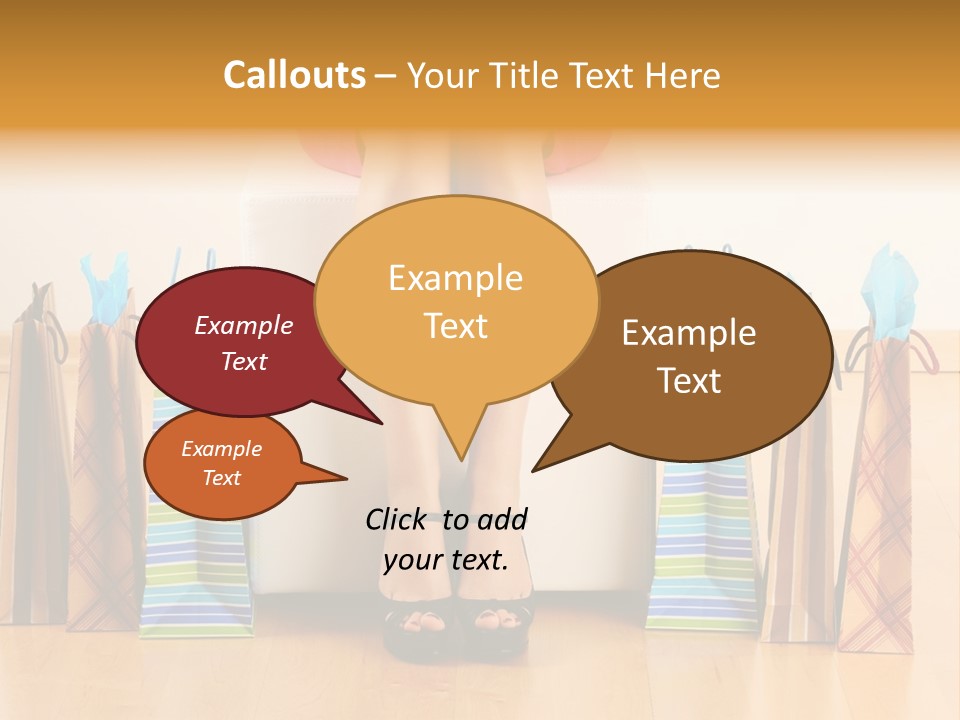 Store Buying Shopaholic PowerPoint Template