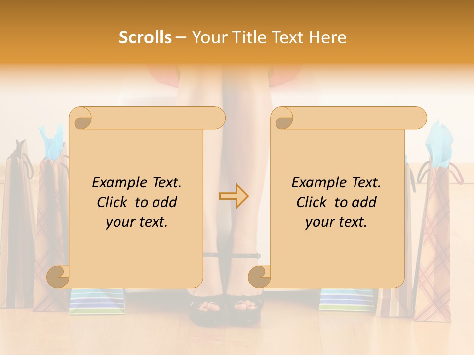 Store Buying Shopaholic PowerPoint Template