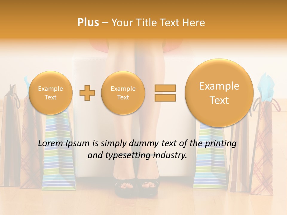 Store Buying Shopaholic PowerPoint Template