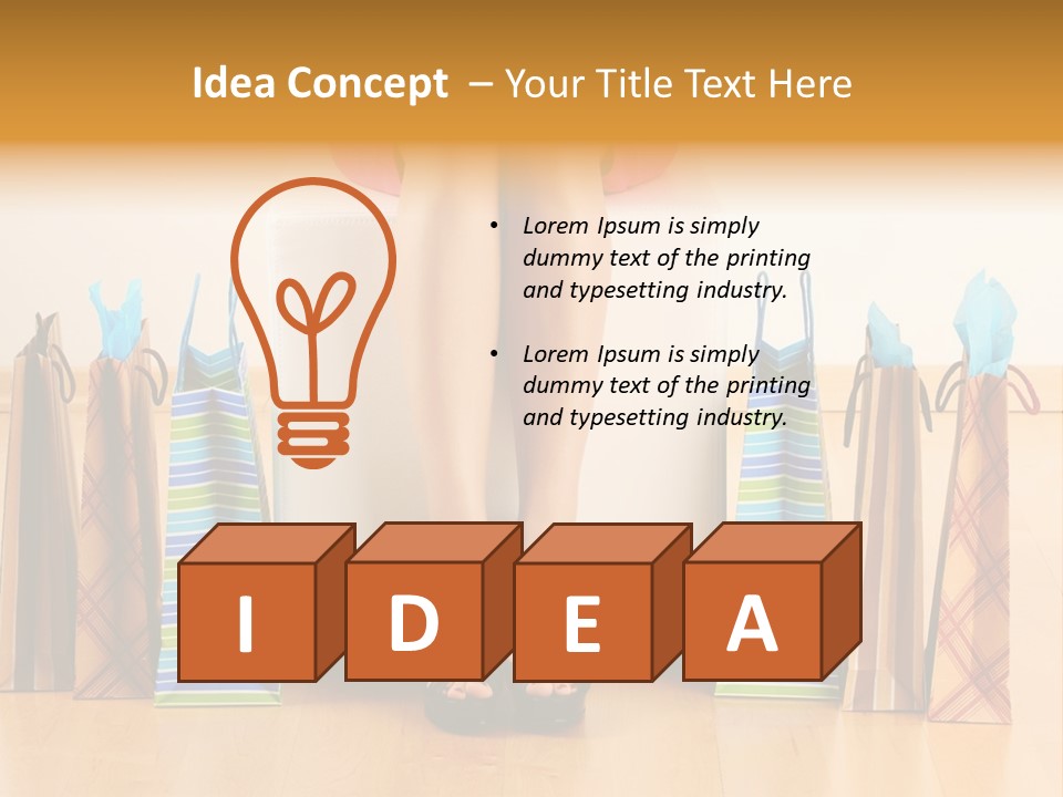 Store Buying Shopaholic PowerPoint Template