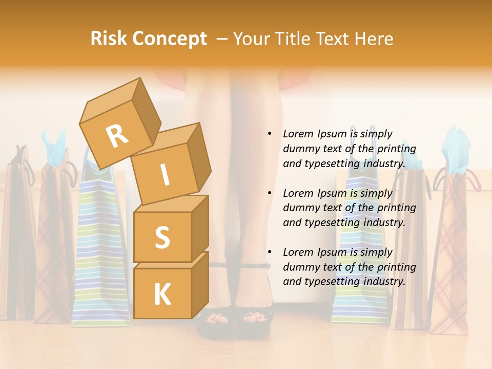 Store Buying Shopaholic PowerPoint Template