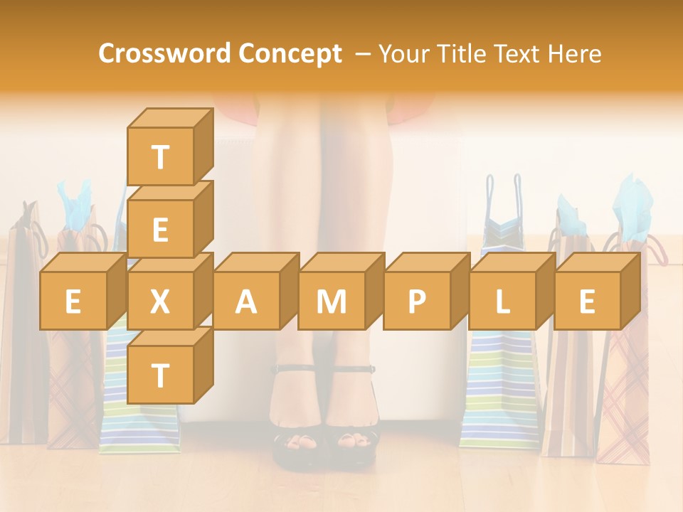Store Buying Shopaholic PowerPoint Template