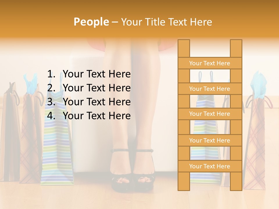 Store Buying Shopaholic PowerPoint Template