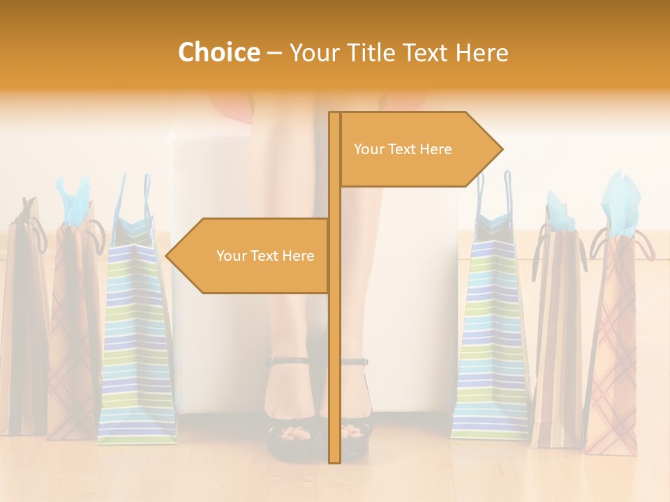 Store Buying Shopaholic PowerPoint Template